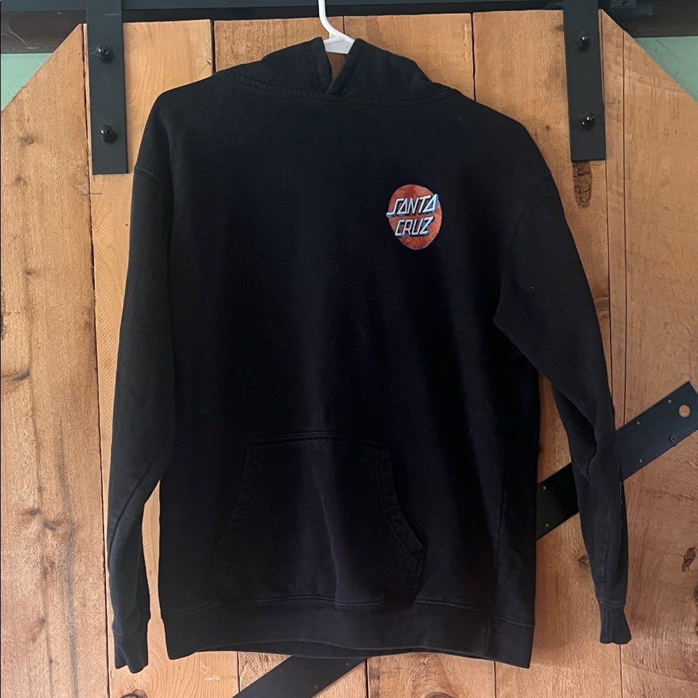 Santa Cruz Black and Red Logo Hoodie